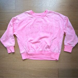 Limited Too Preppy Varsity School Core Hot Pink Girls Sweatshirt Small EUC